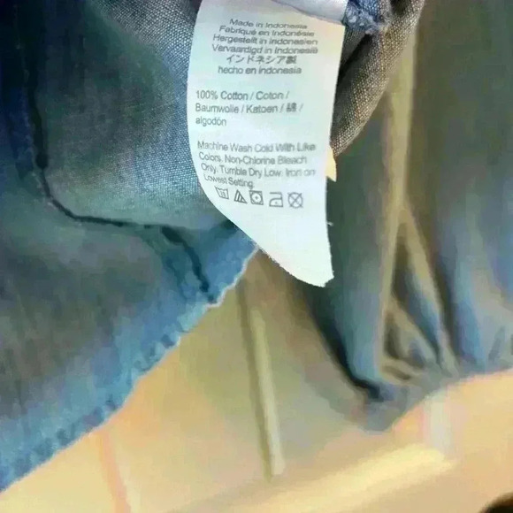 J. Crew ruffle chambray top - Picture 7 of 7